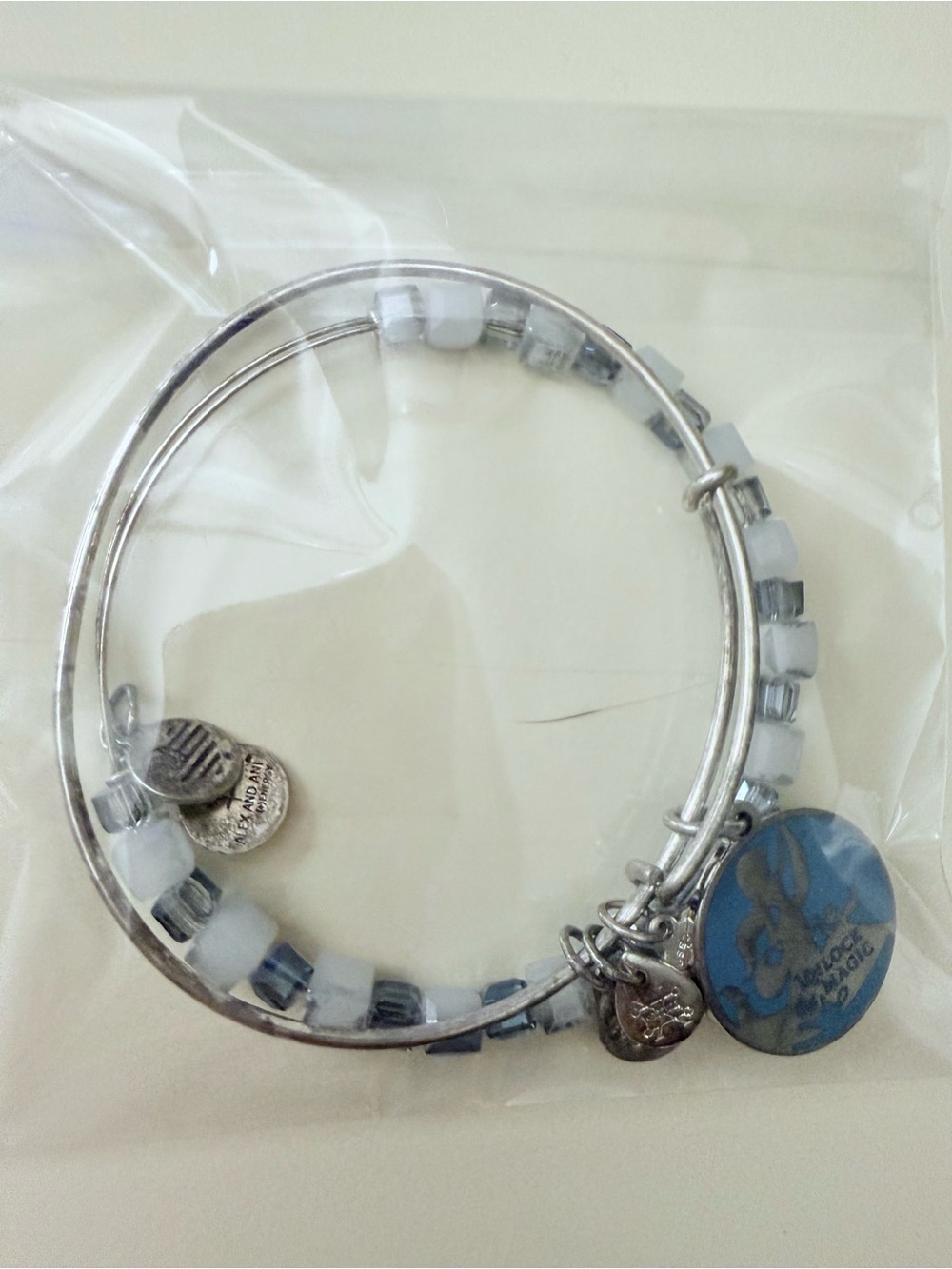 Disney’s Princess Jasmine ✨by alex&ani, stacked with aqua sea glass ✨